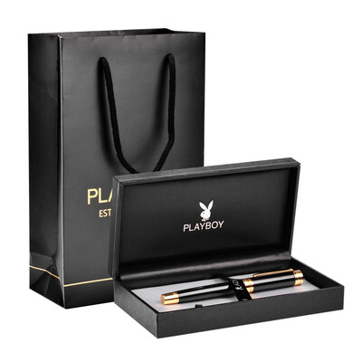 

Playboy (PLAYBOY) gentleman pure black gold folder Sarah pen / signature pen - R1805