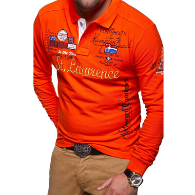 

Mens Fashion Personality Cultivating Long-sleeved Polo Shirts