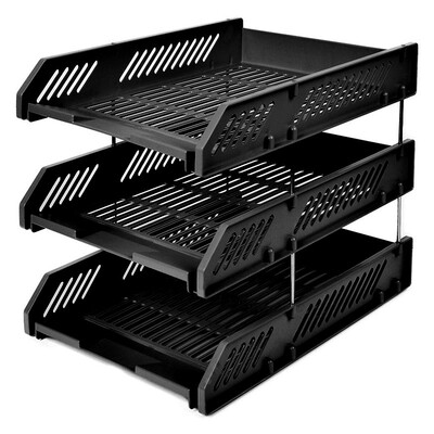 

Comix B2060 solid three-tier file disk file holder file box file frame black office stationery