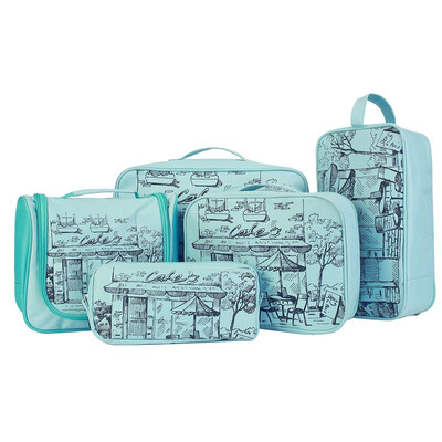

LYCEEM travel suit wash bag storage package 5 sets (wash makeup bag storage bag digital bag)