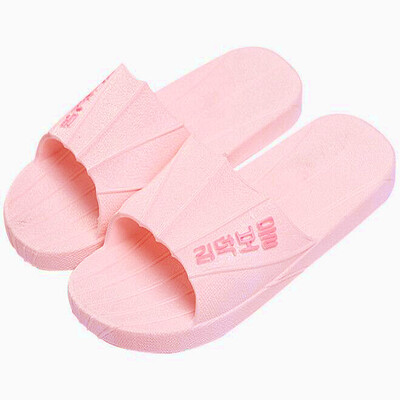 

Yuhuaze Four Seasons Couples Home Bathroom Slippers Home Simple Soft Bottom Beach Bath Sandals Stroke Gray 44-45 yards