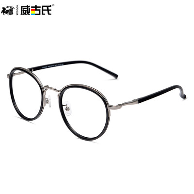 

Vega VEGOOS 5109 анти-синие очки для мужчин и женщин модели компьютерные очки рабочий офис плоские очки черный серебристый металлик прозрачные анти-синие линзы