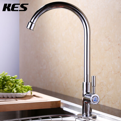 

KES Brass Lead-free Cold Tap Single Lever Kitchen Pantry Bar Faucet with 24-Inch Supply Hose, Polished Chrome, K8001A1LF