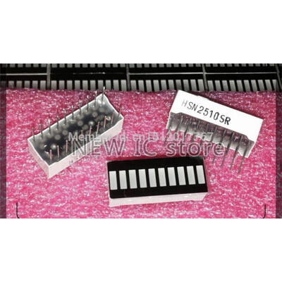 

50pcslot 10 grid digital segment LED light bar 10 flat tube of super bright green light ten cell surface flat tube