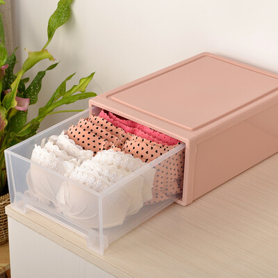 

Baicaoyuan plastic underwear storage box drawer storage cabinet locker wardrobe storage box space powder