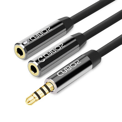 

Foday Kappa 010 Laptop Headphone Splitter One Splitter Headphone Headset Microphone Combo Converter Headphone Adapter 1 point 2 02m Black