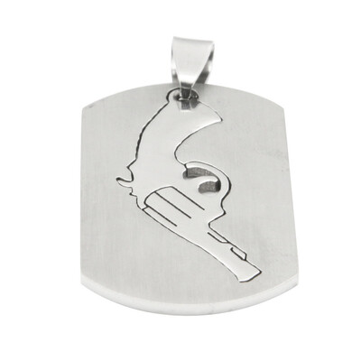 

Hpolw Fashion Jewelry Revolver Six Shippter Wheel Gun Pendant- With 23 Inch Chain
