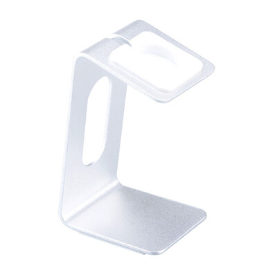 

Stylish Aluminum Alloy Charging Stand for Apple Watch - Silver + White