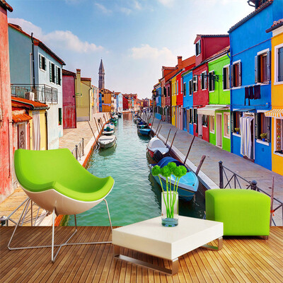 

Современный Mural Home Decor Custom Любой размер Большие обои для гостиной Венеция Пейзаж Стена Art Photography Wall Painting