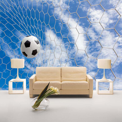 

Custom 3D Modern Simple Wall Mural Fresco Sports Football For Kids Bedding Room Sofa Background Photo Wallpaper Home Decorations