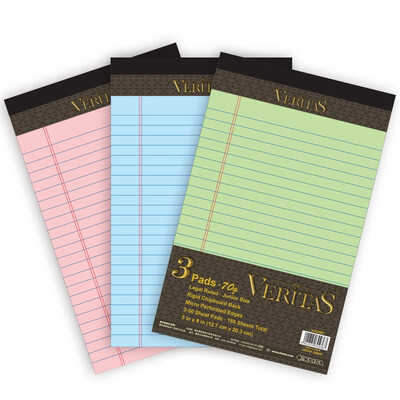 

KAISA VERITAS series A5 American paper paper 70g thick color paper Legalpad Notepad draft with tape 50 sheets 3