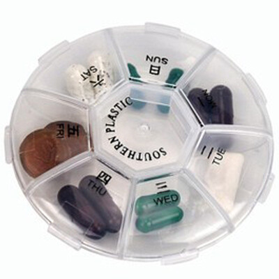 

Powerful miyou Japanese seven days pills 7 sub-grid creative super mini portable small storage box travel travel storage box MY-J1