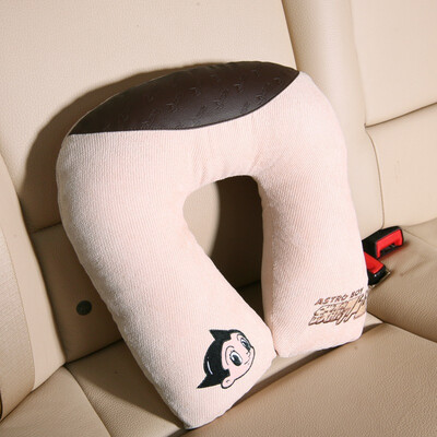 

Iron arm Astro Boy car headrest neck pillow four seasons car memory cotton U-shaped pillow airplane travel nap pillow neck lunch break pillow pillow single JYJZ-01 upgrade brown