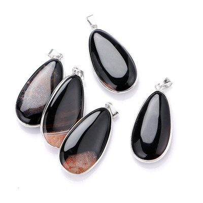 

1 PCS Yumten Природные кристаллы ожерелья воды капли подвеска Серебряные мужчины ювелирные изделия женщин Collier Femme Casamento Bijoux Colar Masculi