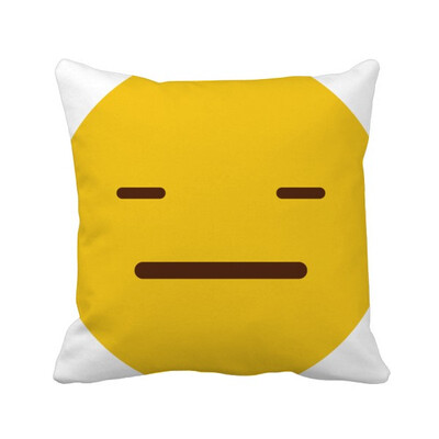 

Speechless Yellow Cute Online Chat Emoji Square Throw Pillow Insert Cushion Cover Home Sofa Decor Gift