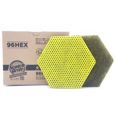

3M Si Gao Bai Jie cloth 96HEX kitchen cleaning double function heavy scale cover kitchen double effect scouring cloth 15 pieces
