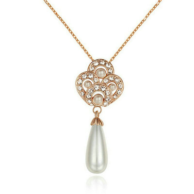 

yoursfs ® 18k rose позолоченные давно перл благословение ожерелье в 2015 году новый arriavl модные украшения