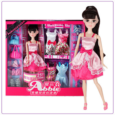 

Abbie Lens Eyes with 3D Curl Eyelashes Doll Toys Clothes Gown Outfits&Shoes for Girls Birthday Party Christmas Gift