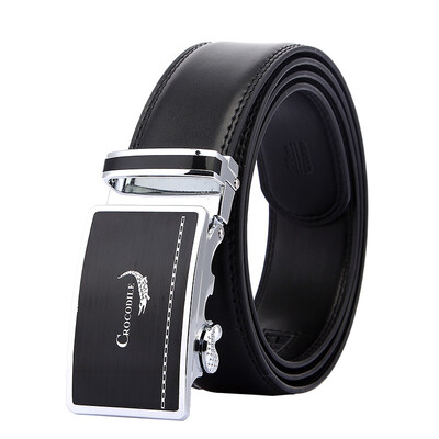 

Crocodile CROCODILE Fashion Casual Leather Men's Belt Automatic Button Men's Belt 13512129-01 Black
