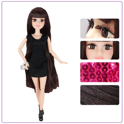 

Abbie Lens Eyes with 3D Curl Eyelashes Doll DIY Toys Clothes Gown Outfits&Shoes for Girls Birthday Party Christmas Gift