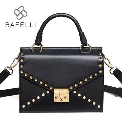 

BAFELLI новое прибытие сплит кожаный мешок плеча винтаж заклепки мешка крошечный мешок карамель цвет bolsa feminina women bag