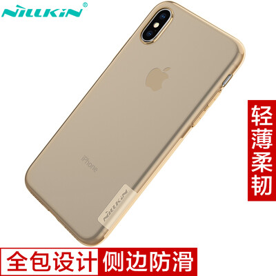 

NILLKIN Apple iPhone X TPU transparent soft case / case / cell phone case brown