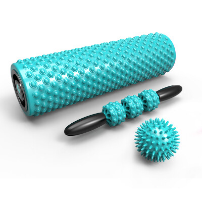 

Mi Ke fitness foam shaft muscle relaxation stovepipe keep floating point massage stick yoga column roller MK2802-01 water blue