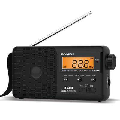 

PANDA T-04 Портативный старик Вставка TF-карты MP3 Цифровой дисплей Литиевая батарея Зарядка Полупроводниковое радио T-01 Модернизация (серый)