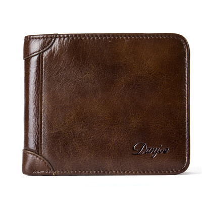 

DANJUE новый кошельки мужчины роскошные подлинная кожа коровы марка man кошелек старинные краткое большой емкости бизнес дизайнер