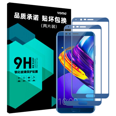 

[2-Pack - Full Screen Coverage] YOMO Huawei Glory V10 Стальная пленка Мобильный телефон Защитная пленка Полноэкранная обложка Взрывозащищенная стеклянная фольга