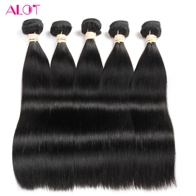 

Alot Straight Wave Malaysina Hair Weave Bundles Remy Hair Extension 100% Human Hair