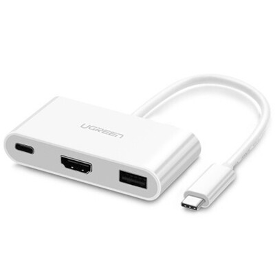 

Green Alliance Type-C to HDMI + HUB HD Converter Apple's new MacBook USB-C charging adapter adapter cable with USB3.0 line splitter 30377