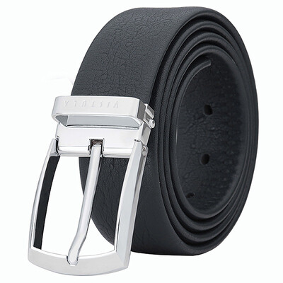 

VIAULA men's belt business casual ostrich pattern cow leather needle buckle belt belt male 140004-280 blue