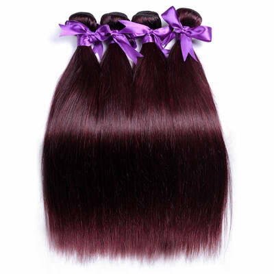

Nig Cute Hair 8A Grade Peruvian Burgundy Human Hair 4 Bundles 99j Peruvian Straight Virgin Human Hair Weave