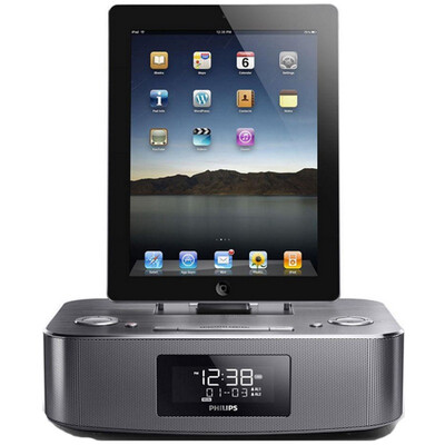 

Philips (PHILIPS) DC295 компании Apple iPhone6S / 6Plus / 5 / ipad4 домашнего стерео динамик зарядное устройство базовой музыки будильник / FM радио / пульт дистанционного управления