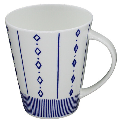 

A pottery pottery cup glass cup (400ml) bone china blue and white series full of grass flowers