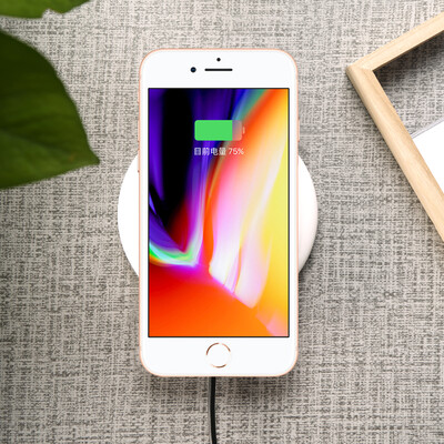 

Bonks Apple iPhone88Plus Wireless Charger Support Mobile Fast Charge Samsung Note8s8S7 Universal Charging Base Slim Portable White