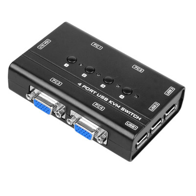 

Focal Kappa 009 kvm switcher 4 port with USB interface 4 in 1 out controller computer host switcher keyboard mouse two in one out kvm display sharer