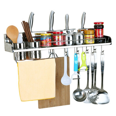 

Kitchen maxcook 304 stainless steel kitchen shelf holder 70CM wall hanging double cup MCWA-BG702 spice rack with rails do not rust