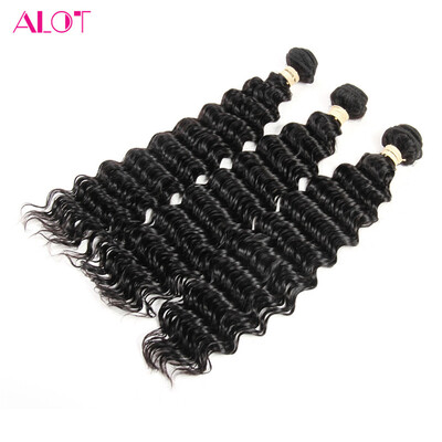 

Alot Deep Wave Indian Hair Virgin Hair unprocessed human hair 3 bundles 8 to 28 inch