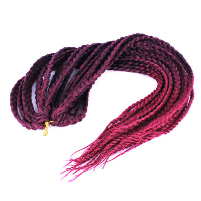 

24 Inch synthetic box braids Crochet Braids Hair Extension Ombre Color Straight Braiding Hair Crochet Braids Hair Extension