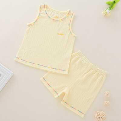 

Summer Baby Vest Cotton Baby Girl Clothes Sleeveless Boy Clothing 3 6 9 Months 4 Years Toddler Infant Outfit Pajamas Suit Costumes