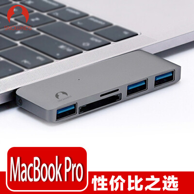 

Snowkids Type-C Adapter USB-C to Multifunction Converter Hub Hub USB30 Splitter Reader Applicable to Apple Laptop Newmacbook Grey