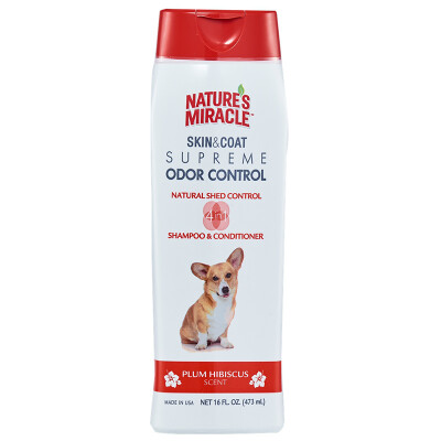 

United States imports 8IN1Natures Miracle natural miracle dog shower gel pet shampoo anti-proof knotted wash two-in-one bath 473ml plum Li Furong formula