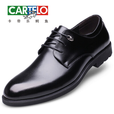 

Cartelo (Cartelo) Британские кожаные мужские деловые случайные мужские туфли, чтобы помочь низким кружевные свадебные туфли 511 черных мужчин 43