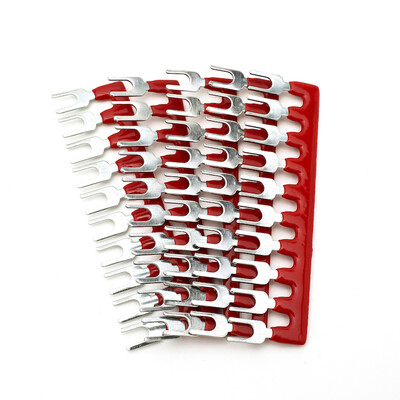 

20 pieceslot Suyep Wire Connector Pre Insulated Fork Type Terminal Barrier Strip Jumper Connector 15A 10 Positions TD1510 red