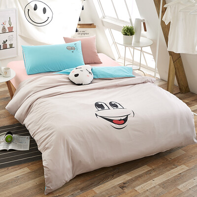 

Brata Three piece set Cotton bedding Bedbed Pillowcase Cotton kits Single bed use