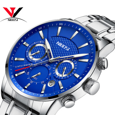 

NIBOSI Quartz Wristwatch Male Luxury Brand New Watch Chronograph Watches Fashion Leather Men Watches Relogio Masculino Casual Uhr