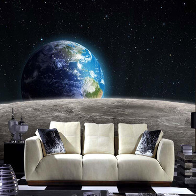 

Современные фотообои Star Earth Universe Moon 3D Large Mural Гостиная Ресторан TV Диван Фон Обои настенные обои
