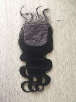 

100% Human Hair Silk Base Closure Remy 4x4 Brazilian Body Wave Closure Free Part With Natural Hairline 8-20"